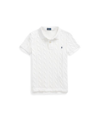 完売商品 CABaN ホワイト ニットポロシャツ 半袖ニット-