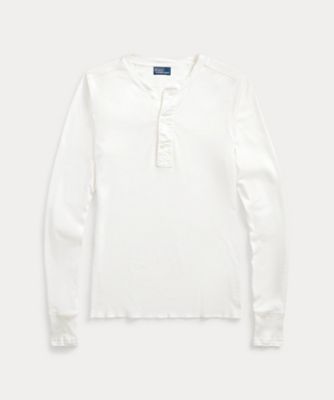 POLO RALPH LAUREN WOMENS (Women)/ポロ ラルフ ローレン コットン　ヘンリーネック　シャツ　ＷＭＰＯＫＮＩＮＣＵ２０９０３