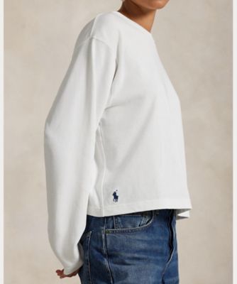 クロップド　コットン　ジャージー　ロングスリーブ　Ｔシャツ　ＷＭＰＯＫＮＩＮＣＵ２１０５７