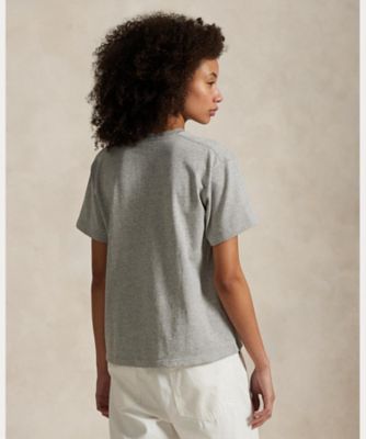 コットン ジャージー クルーネック Tシャツ