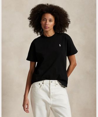 コットン ジャージー クルーネック Tシャツ