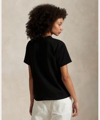 コットン ジャージー クルーネック Tシャツ