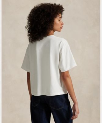 コットン　ジャージー　クロップド　クルーネック　Ｔシャツ　ＷＭＰＯＫＮＩＮＣＵ２１０６９