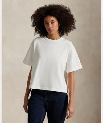 コットン　ジャージー　クロップド　クルーネック　Ｔシャツ　ＷＭＰＯＫＮＩＮＣＵ２１０６９