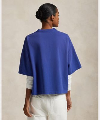 LOEWE デザインプリント コットンジャージー Tシャツ カジュアル LOEWE コットンジャージー Tシャツ ロゴ刺繍入り | ミスターポーター