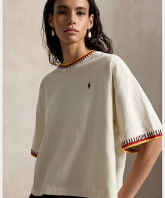 クロシェトリム コットン ジャージー Tシャツ