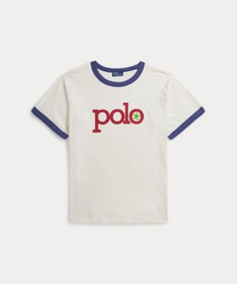 ＜POLO RALPH LAUREN WOMENS (Women)＞ロゴ　コットン　ジャージー　リンガー　Ｔシャツ　ＷＭＰＯＫＮＩＮＣＵ２１２４８
