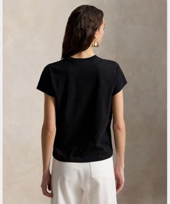 クラシック フィット コットン ジャージー クルーネック Tシャツ