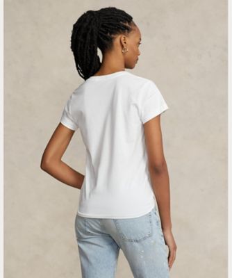 新品　RALPH LAUREN ラルフローレン　Vネック Tシャツ コットン　M コットン ジャージー Vネック Tシャツ