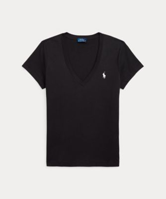＜POLO RALPH LAUREN WOMENS (Women)＞コットン　ジャージー　Ｖネック　Ｔシャツ　ＷＭＰＯＫＮＩＮＣＵ２１２７０