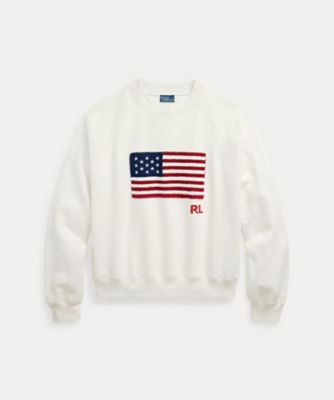 POLO RALPH LAUREN WOMENS (Women)/ポロ ラルフ ローレン ロゴ フラッグ フレンチ テリー クルーネック WMPOKNINFB20803