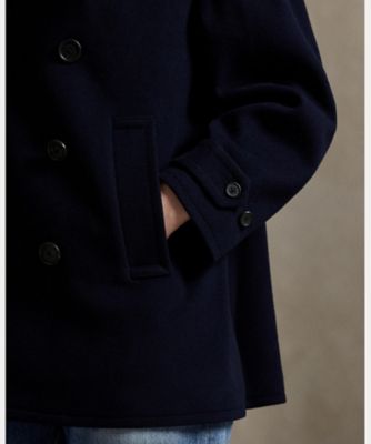 RALPH LAURENウールカシミヤ ネイビー ピーコート　M ウールカシミヤ ピーコート （ピーコート）｜POLO RALPH LAUREN
