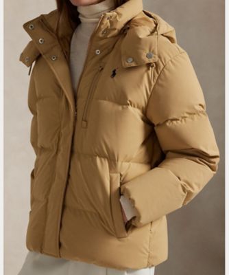 キルテッド フーデッド ダウン ジャケット