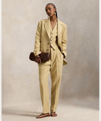 LAUREN RALPH LAUREN ベージュベスト 3X ヘンプ ベスト WMPOOTWN5V20364 | POLO RALPH LAUREN