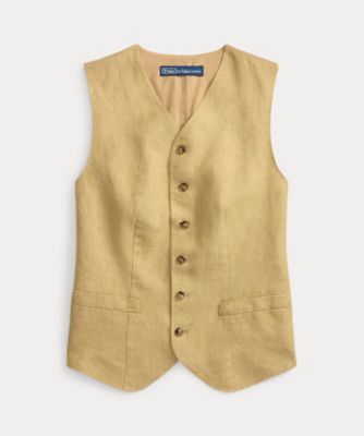 ＜POLO RALPH LAUREN WOMENS (Women)＞ボタンド　デラヴェ　リネン　ベスト　ＷＭＰＯＯＴＷＮ５Ｖ２０３７０