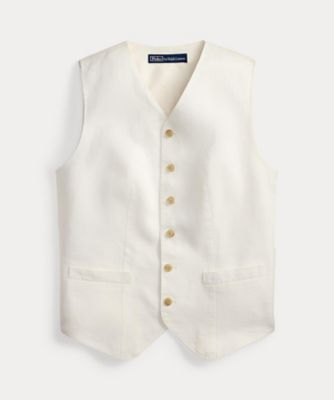 ＜POLO RALPH LAUREN WOMENS (Women)＞ボタンド　リネン　ベスト　ＷＭＰＯＯＴＷＮ５Ｖ２０３７１