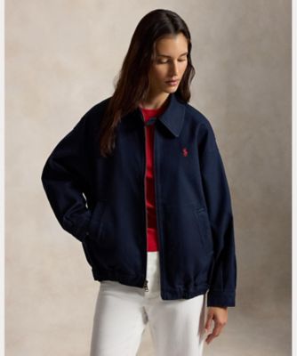 美品 POLO RALPH LAUREN コットンストレッチ ダブルジャケット ダブルフェイスド コットン ジャケット