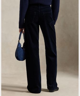 コットン コーデュロイ ワイドレッグ パンツ