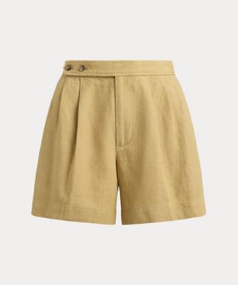 ＜POLO RALPH LAUREN WOMENS (Women)＞プリーテッド　デラヴェ　リネン　ショートパンツ　ＷＭＰＯＳＨＯＮＤＬ２０１１７