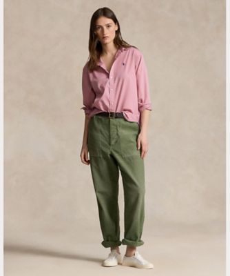 オーバーサイズ フィット コットン ツイル シャツ | POLO RALPH