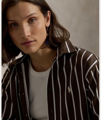 Polo Ralph Lauren ストライプポロシャツ ストライプド コットン シャツ WMPOSHTNDN20306 | POLO