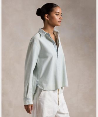 リラックスド　フィット　シャンブレー　シャツ