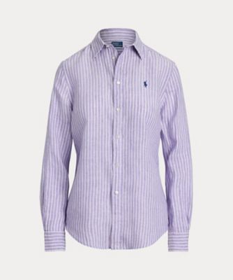 ＜POLO RALPH LAUREN WOMENS (Women)＞クラシック　フィット　ストライプド　リネン　シャツ　ＷＭＰＯＳＨＴＮＤＯ２０７５１
