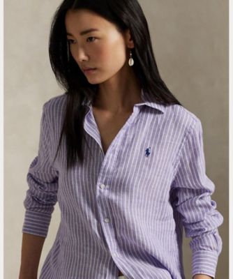 ♡美品♡ポロラルフローレン リネン オーバーサイズ ストライプ