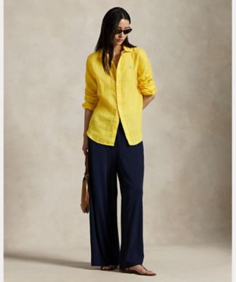 Polo Ralph Lauren リネンポロシャツ XXS クラシック フィット チェック リネン シャツ