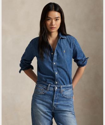 【美品 】定番大人気 ポロラルフローレン デニム ウエスタンシャツ サイズM POLO RALPH LAUREN - デニムシャツ ラルフローレン ウエスタンの