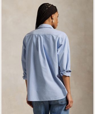美品 ポロラルフローレン リラックス フィット コットン オックスフォードシャツ アイコニック リラックス フィット オックスフォード シャツ