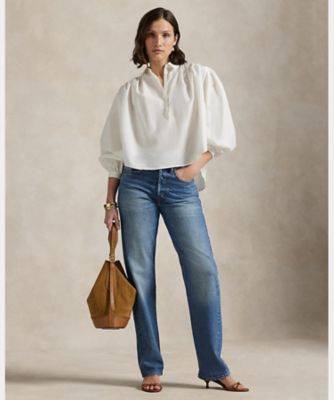 美品✨ラルフローレン ローレンジーンズ 長袖 フリル シャツ コットン 総柄 2238391793.jpg?1713418325