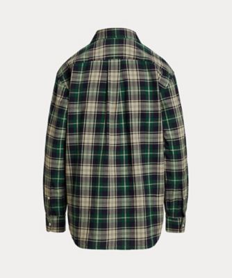 リラックス フィット チェック コットン シャツ