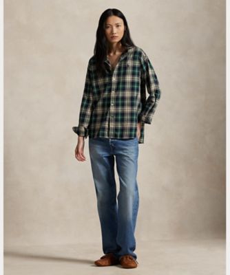【未使用！】POLO RALPH LAUREN リラックスフィット シャツ リラックス フィット チェック コットン シャツ