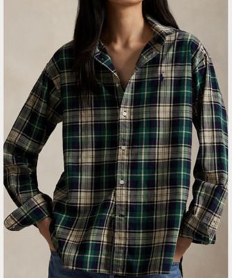 【未使用！】POLO RALPH LAUREN リラックスフィット シャツ リラックス フィット チェック コットン シャツ