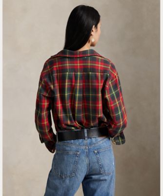 【未使用！】POLO RALPH LAUREN リラックスフィット シャツ リラックス フィット チェック コットン ツイル シャツ