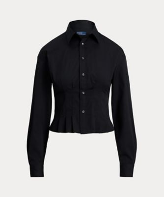 クラシック フィット ストライプド リネン シャツ