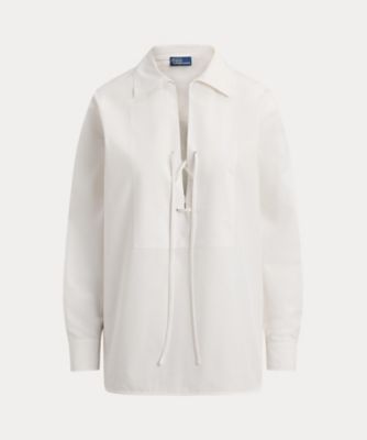 ＜POLO RALPH LAUREN WOMENS (Women)＞レースアップ　ビブ　コットン　シャツ　ＷＭＰＯＳＨＴＮＤＯ２１０７５