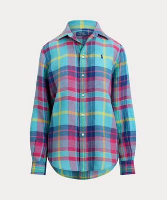 ＜POLO RALPH LAUREN WOMENS (Women)＞クラシック　フィット　チェック　リネン　シャツ　ＷＭＰＯＳＨＴＮＤＯ２１０８２