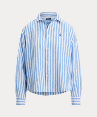 ＜POLO RALPH LAUREN WOMENS (Women)＞ワイド　クロップド　ギンガム　リネン　シャツ　ＷＭＰＯＳＨＴＮＤＯ２１０９４