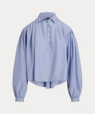 ＜POLO RALPH LAUREN WOMENS (Women)＞プリーテッド　コットンシルク　シャツ　ＷＭＰＯＳＨＴＮＤＯ２１１００