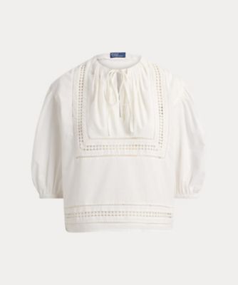 ＜POLO RALPH LAUREN WOMENS (Women)＞レーストリム　コットン　シャツ　ＷＭＰＯＳＨＴＮＤＯ２１１３７
