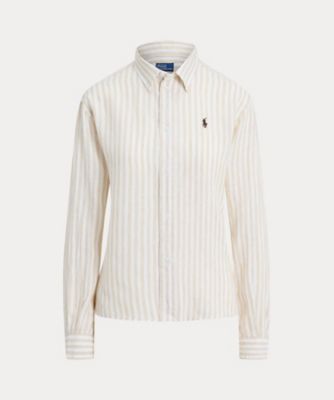 ＜POLO RALPH LAUREN WOMENS (Women)＞ワイド　クロップド　ギンガム　リネン　シャツ　ＷＭＰＯＳＨＴＮＤＯ２１１６７