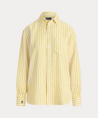 ＜POLO RALPH LAUREN WOMENS (Women)＞オーバーサイズ　フィット　ストライプド　リネンコットン　シャツ　ＷＭＰＯＳＨＴＮＤＯ２１１６８