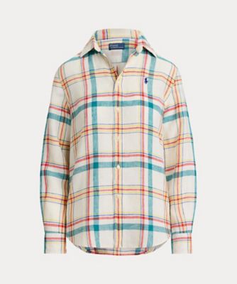 ＜POLO RALPH LAUREN WOMENS (Women)＞クラシック　フィット　チェック　リネン　シャツ　ＷＭＰＯＳＨＴＮＤＯ２１１７２