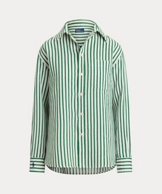 ＜POLO RALPH LAUREN WOMENS (Women)＞オーバーサイズ　フィット　ストライプド　リネンコットン　シャツ　ＷＭＰＯＳＨＴＮＤＯ２１１７７