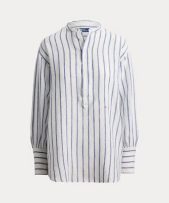 ＜POLO RALPH LAUREN WOMENS (Women)＞ストライプド　リネン　シャツ　ＷＭＰＯＳＨＴＮＤＯ２１１７９