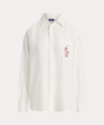 ＜POLO RALPH LAUREN WOMENS (Women)＞オーバーサイズ　フィット　Ｂｉｇ　Ｐｏｎｙ　リネン　シャツ　ＷＭＰＯＳＨＴＮＤＯ２１１８５