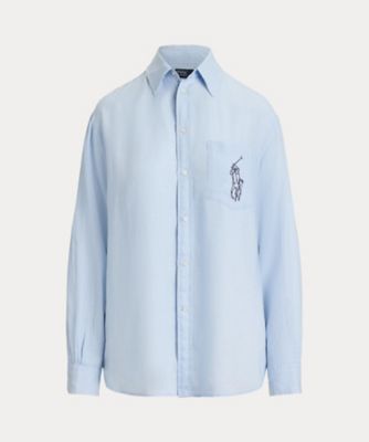 ＜POLO RALPH LAUREN WOMENS (Women)＞オーバーサイズ　フィット　Ｂｉｇ　Ｐｏｎｙ　リネン　シャツ　ＷＭＰＯＳＨＴＮＤＯ２１１８６