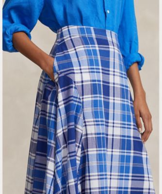 チェック リネン マキシスカート | ファッション・服 | 三越伊勢丹  